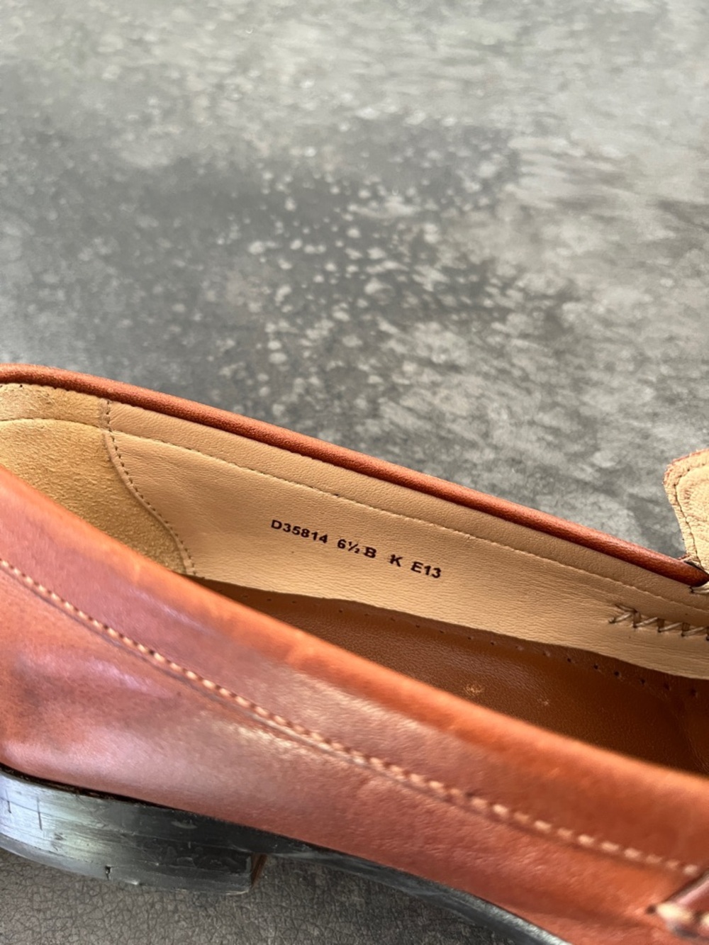Cole Haan Brown Leather Classic Penny Loafer Slip On Flats Womens 6.5 - Picture 9 of 11